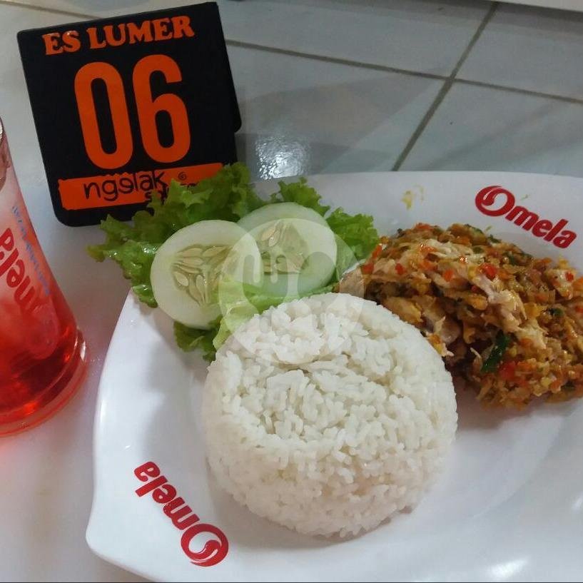 Nasi Ayam Geprek menu Es Lumer, Nusukan
