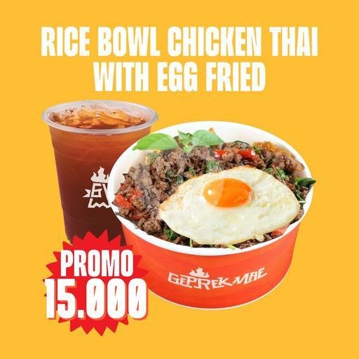 nasi ayam geprek sambel matah menu Geprek Mae, Cimahi