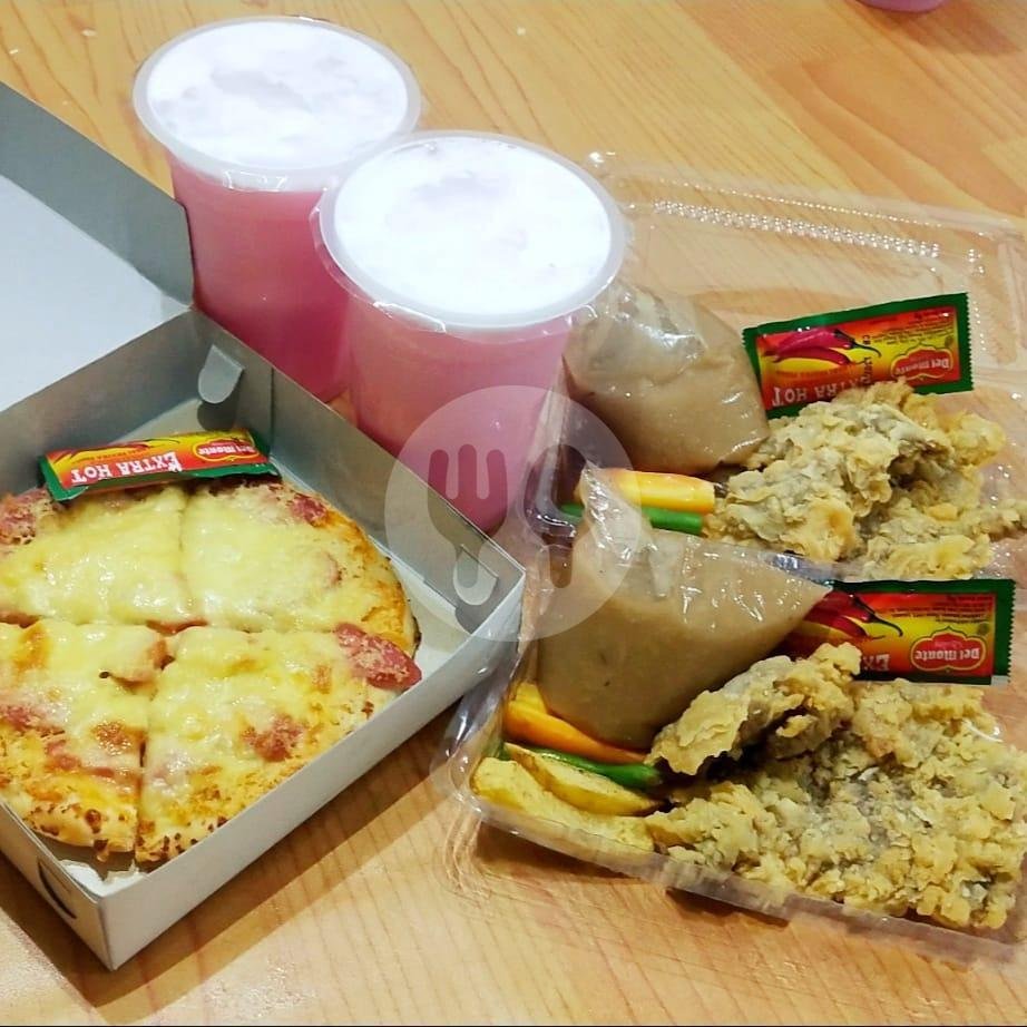3 Personal Pizza + 3 Milk Shake + 3 Rogut Resol menu Win Pizza, Sendang Mulyo