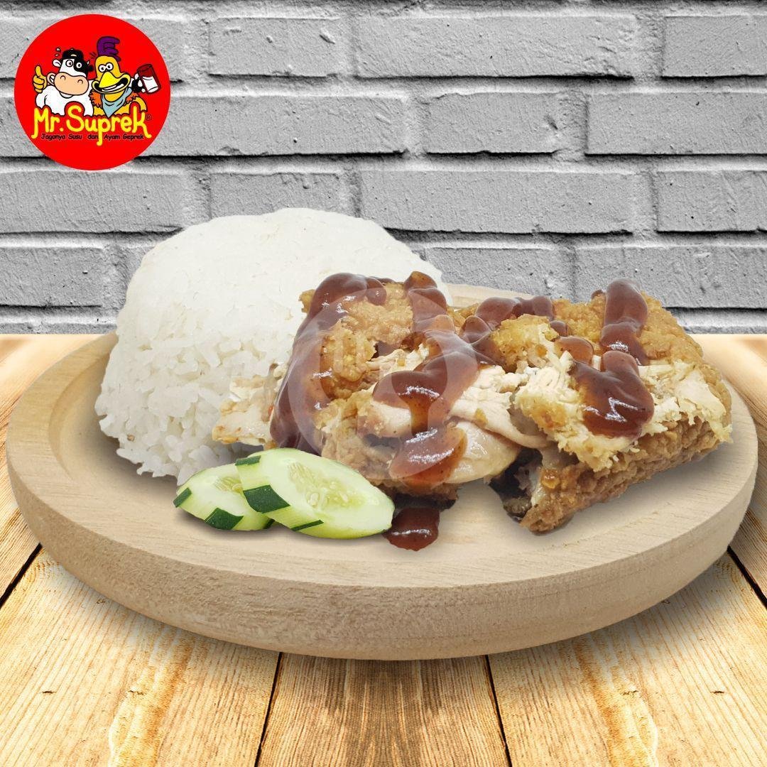 Ayam Geprek Saus Mentai + Nasi menu Ayam Geprek Mr. Suprek, Untag