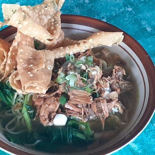 Pangsit menu Mie Ayam Bakso Farel, Prambanan