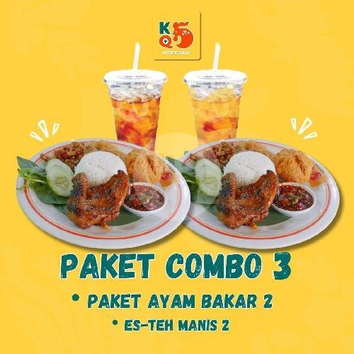 Paket Combo 4 Free Es Teh Manis menu Ayam Bakar KQ-5, Kopo Imanuel