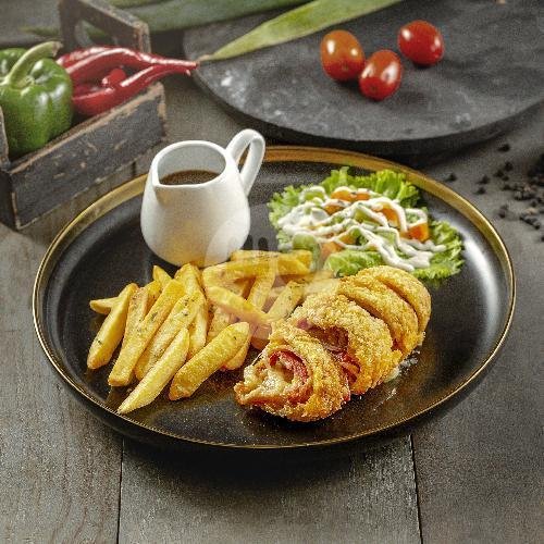 Gordon Bleu Saos Blackpepper menu Oasis Coffee, Pekalongan Timur