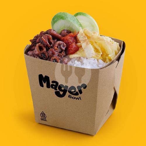 Cumi Oseng + Orange Ice Medium menu Mager Bowl