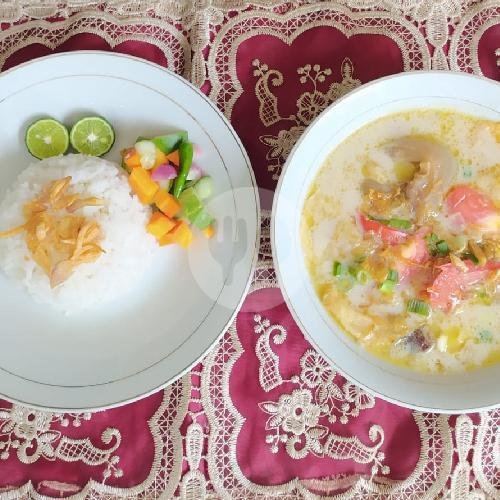 Soto Daging Sapi + Nasi menu Soto Betawi Resep Unin, Antapani