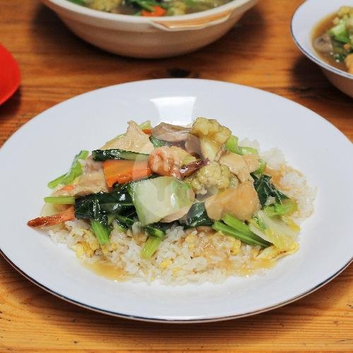 Nasi Pecel Polos menu Depot Mie 55, Gayungan