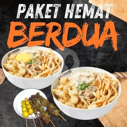 Paket Hemat Berdua (Setengah Porsi 2 Bubur+ 2 Pcs Sate) menu Bubur Ayam Pondok Indah Arteri, Sultan Iskandar Muda