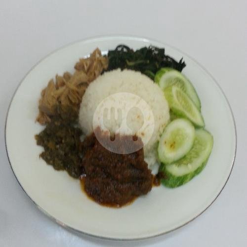 Nasi Dendeng Balado menu Rumah Makan Padang Mini Jaya, Kebon Sirih