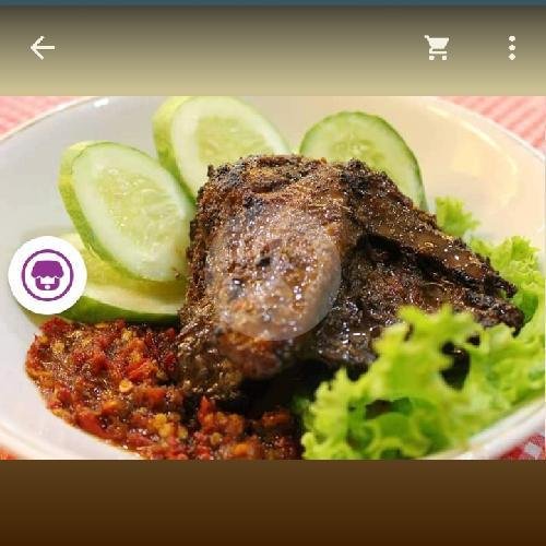 Ayam Bakar Sambel Terasi menu Mbah Gembil Spesial Ayam Srundeng, Slawi