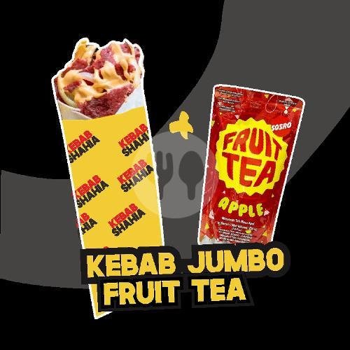 KEBAB Jumbo Original Dapat Fruit Tea menu Kebab & Burger Shahia