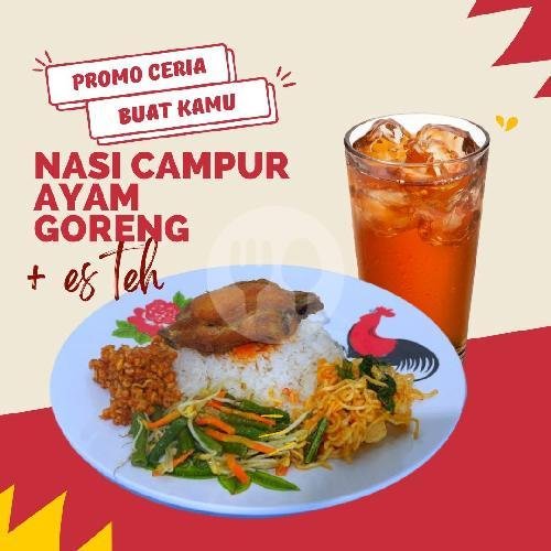 Nasi Campur + Ayam Goreng Laos menu Warteg Putri Sami Asih 2, Gunung Anyar