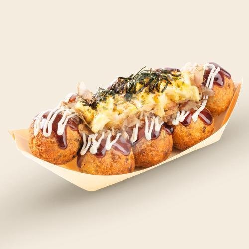 Mentaiko Cheese Takoyaki + Beef Rasher menu Gindaco, Kokas
