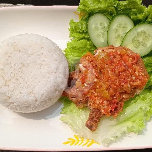 Nasi+ayam Geperk+kol Goreng menu Ayam Geprek Kasohor, Sukagalih
