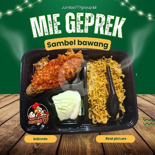 Nasi Geprek Sambel Bawang menu Ayam Geprek Jumbo 777, Kopo Raya