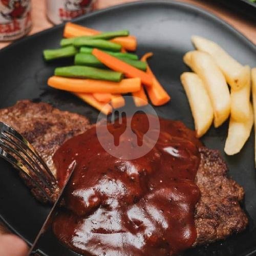 Steak Api Double Blackpepper menu Steak Api (Ayam Olahan rasa Sapi), Bojong Koneng