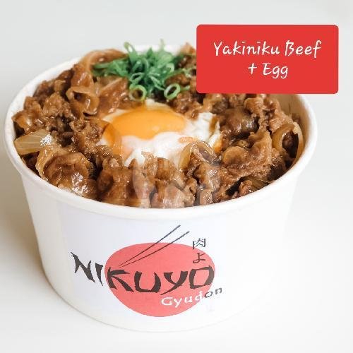 Chicken Karaage Teriyaki + Rice Bowl menu Nikuyo Gyudon, Pelda Sugiono