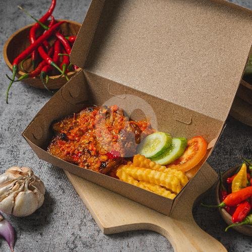 Mie Rebus Zontor Extra Pedas Level 1-5 menu Ayam Geprek Warunk Nuri, Melong Raya