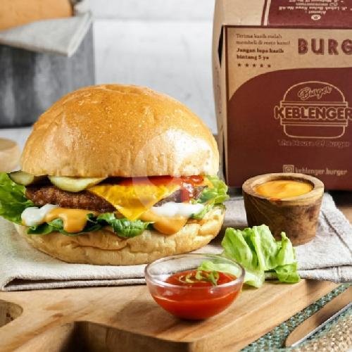 Premium Cheese Burger menu Keblenger Burger, Kemayoran