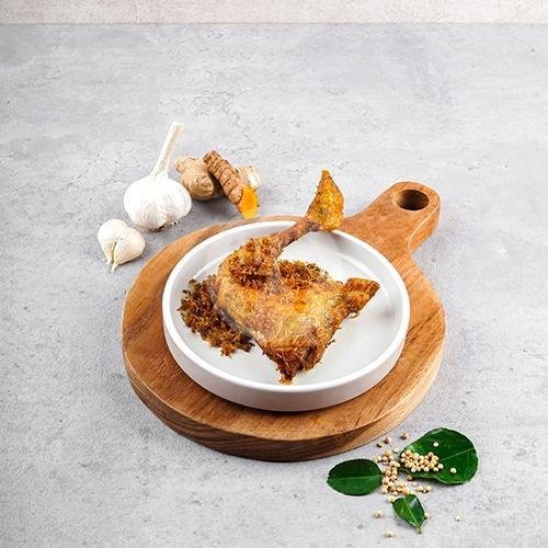 Kulit Ayam Goreng Serundeng Saja menu Sei Sapi Wagyu Gyumbox, Tasik