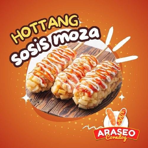 Hottang Sosis Moza Besar menu Araseo Corndog, Jiwan