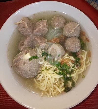 Bakso Ranjau menu Mie Ayam dan Bakso Pak BO, Lamongan