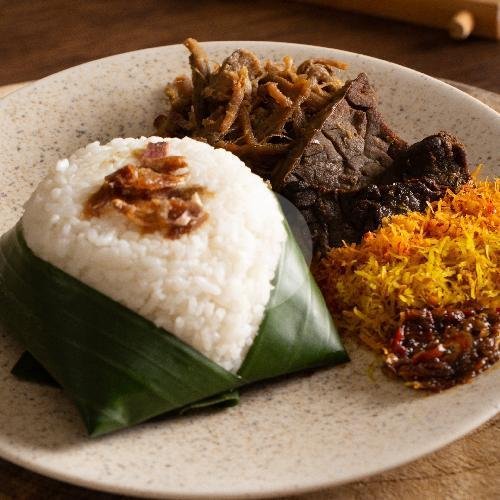 Nasi Krawu Daging Sapi + Paru Goreng (Reguler) menu Nasi Krawu Ning Milla, Cawang Baru