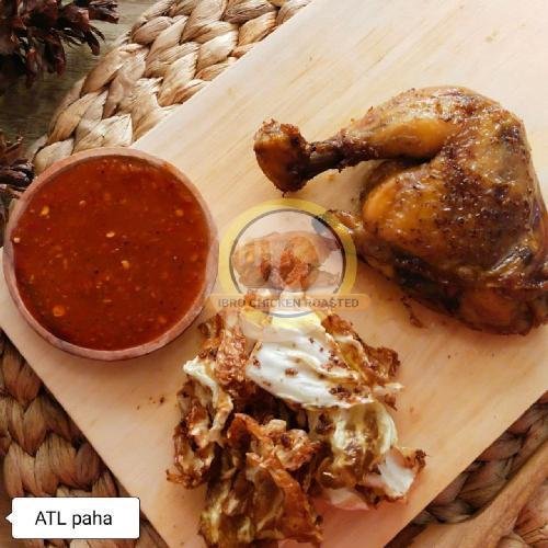 Nasi + Ayam Goreng Tulang Lunak - Paha menu Ibro Chicken Roasted, Buah Batu