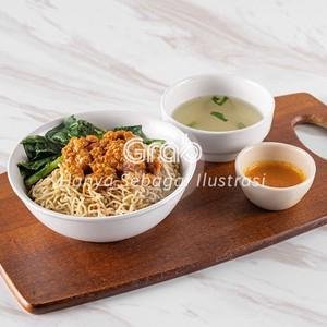 Bakmi rebus babi + bakso sapi menu Bakmi Ang Khas Medan, Ruko Taman Surya 2