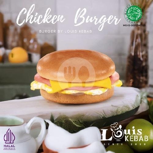 Chicken  Burger Original menu Louis Kebab, Cengkareng