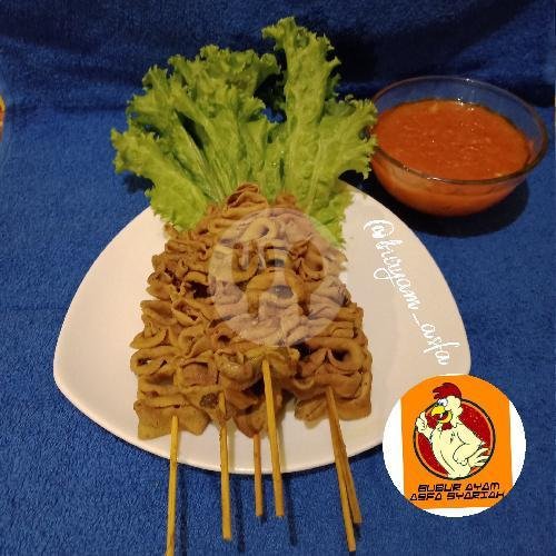 Sate Usus menu Bubur Ayam Asfa Syariah 01, Pancoran
