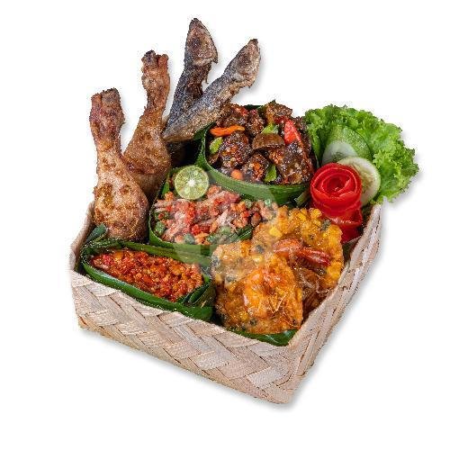 Sego Besek Paru Balado 2-3 Pax menu Sego Sambel Cak Uut, Sukun