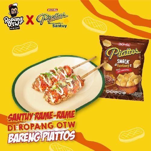 Corndog Mozza Piattos Sapi Panggang menu Ropang OTW, Pelajar Pejuang