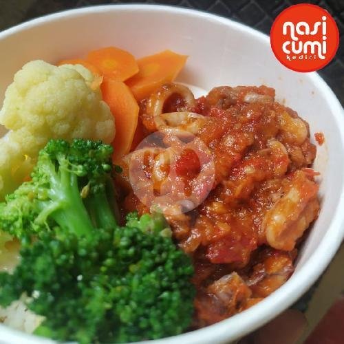 cumi crispy cabe lada garam menu Nasi Cumi Kediri, Gurah