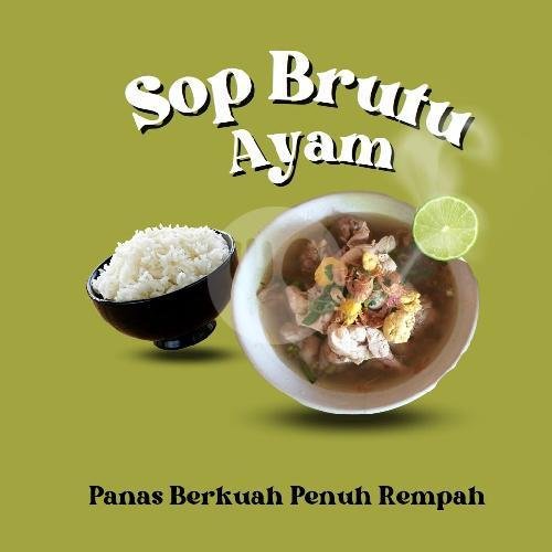 Nasi Sop Pisah Brutu menu Sop Ayam Klaten Kyai Saleh (Pujasera), Kyai Saleh