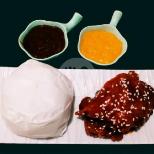 COMBO JUMBO FIRE CHICKEN menu Kedai Hepii, Fire Chicken, Kebab dan Salad Buah, Sukajadi