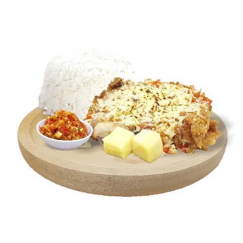 Ayam Geprek Roa + Nasi Putih menu Ayam Geprek Mr Suprek, Gresik