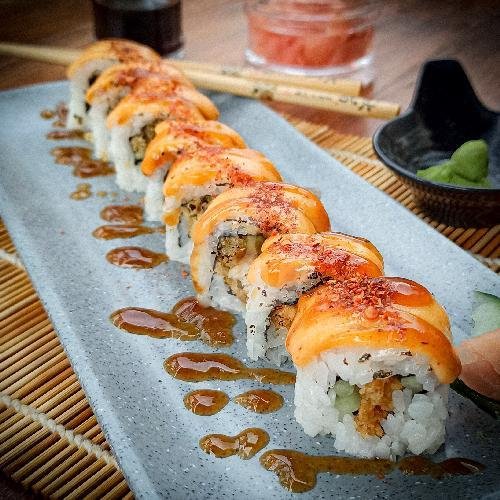 Beef Floss Roll Large menu Benjiro Sushi