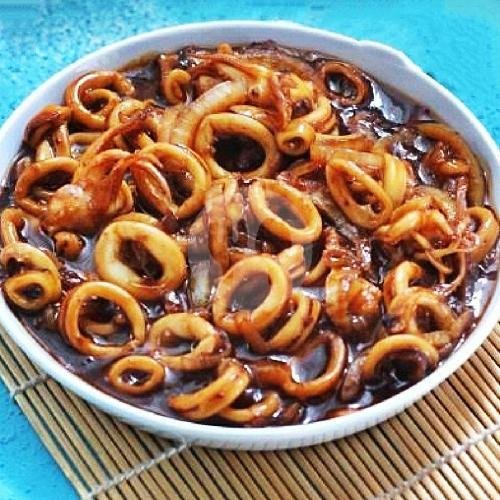 Cumi Goreng Asem menu Bakmi Belitung, Gunung Sahari Raya