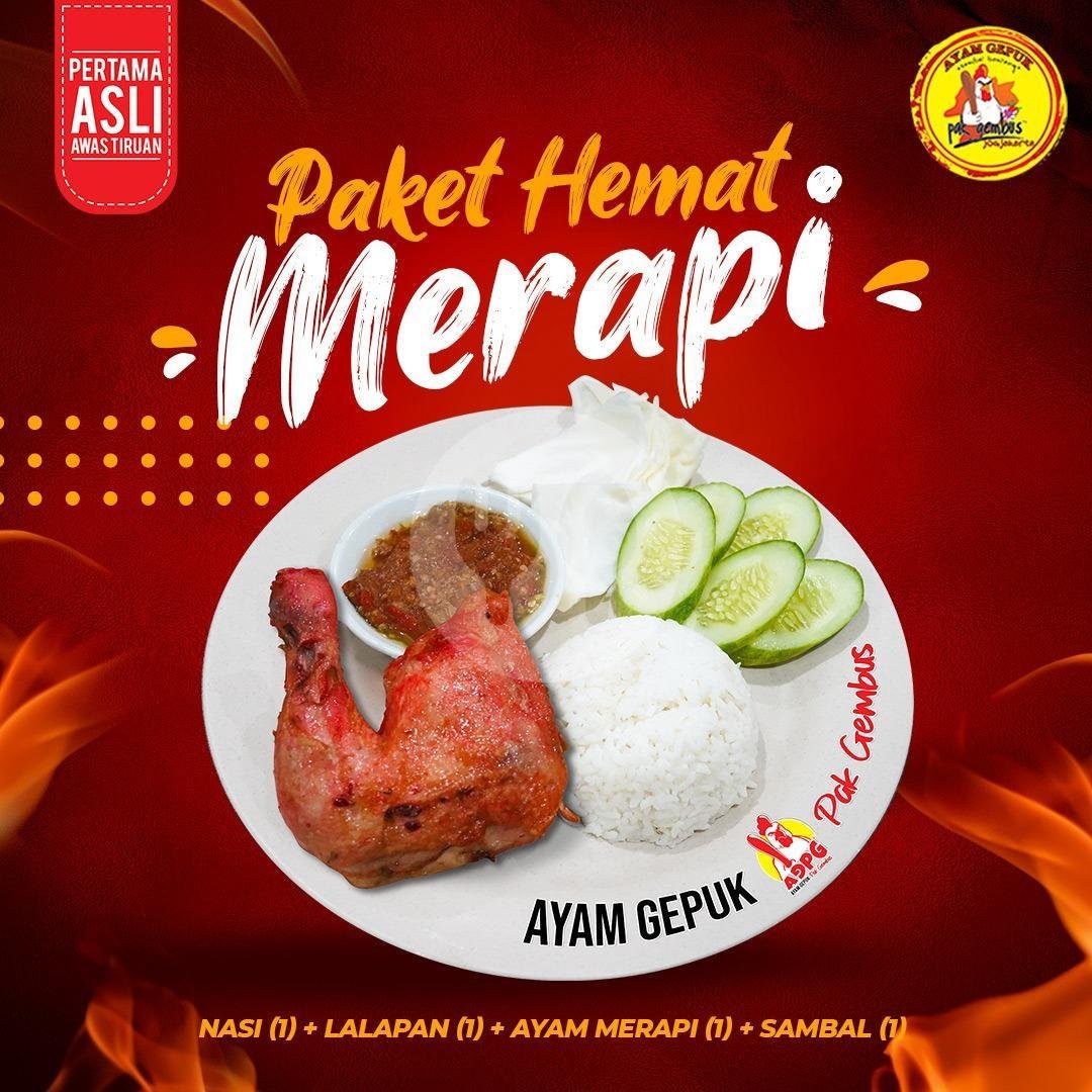 Paket Siji Kenthir menu Ayam Gepuk Pak Gembus, Cipondoh