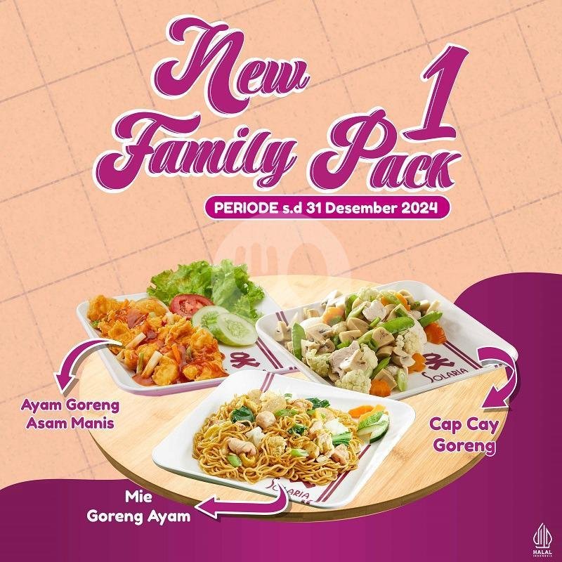 Family Pack 2 menu Solaria, Bandara Halim