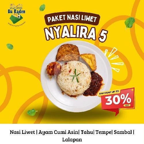 Paket Nyalira 6 menu Nasi Liwet Bu Raden, Kayumanis