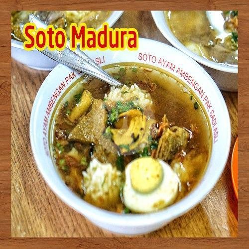 Soto Madura Istimewa menu Soto Ayam Ambengan Pak Sadi Asli, Cempaka Putih