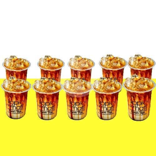 Promo 10 Thai Tea Medium menu Kopi Dari Hati, Duren Tiga