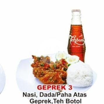 Paket Geprek 3 menu Rocket Chicken, Surodinawan