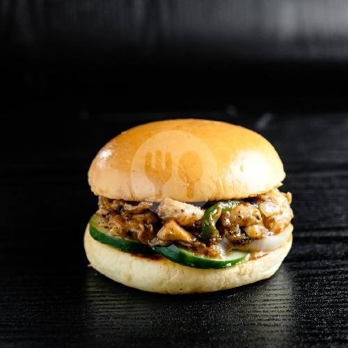 BOMB Burger (PROMO GRATIS Coca Cola) menu Burgerax, Gedongkuning