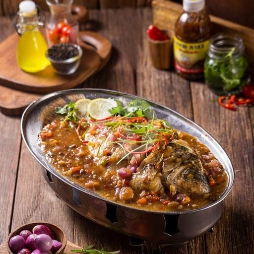 Ikan Goreng Kakap Sambal Matah menu Ikan Bakar Teras Koering Live Seafood