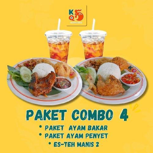 Paket Combo 5 Free Es Teh Manis menu Ayam Bakar KQ-5, Kopo Imanuel