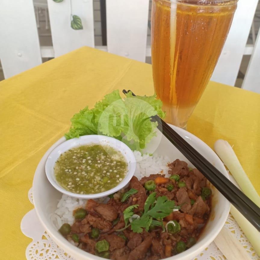 Nasi Ayam Lemon + Es Tea Manis menu Warung Phuket Thailand, Cokroaminoto