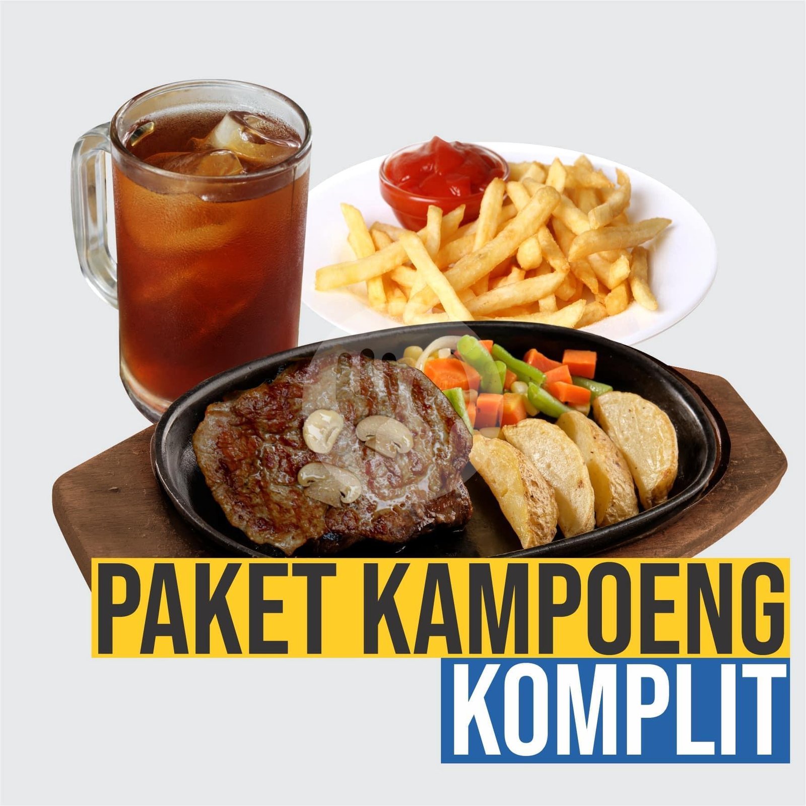 Paket Kampoeng Komplit menu Kampoeng Steak, Antapani