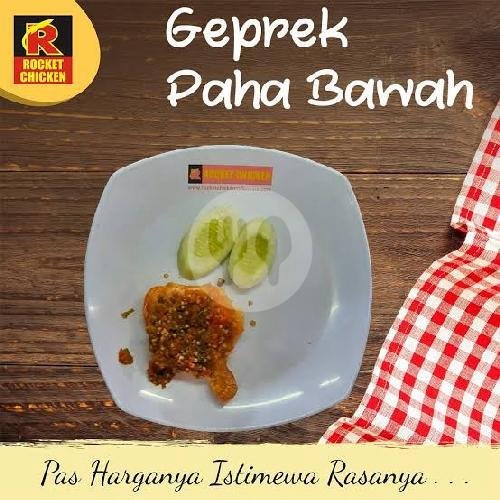 Paha Bawah Geprek menu Rocket Chicken Dringu